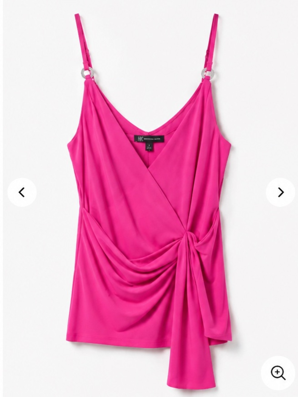INC International Concepts Fuchsia Draped Faux-Wrap Camisole